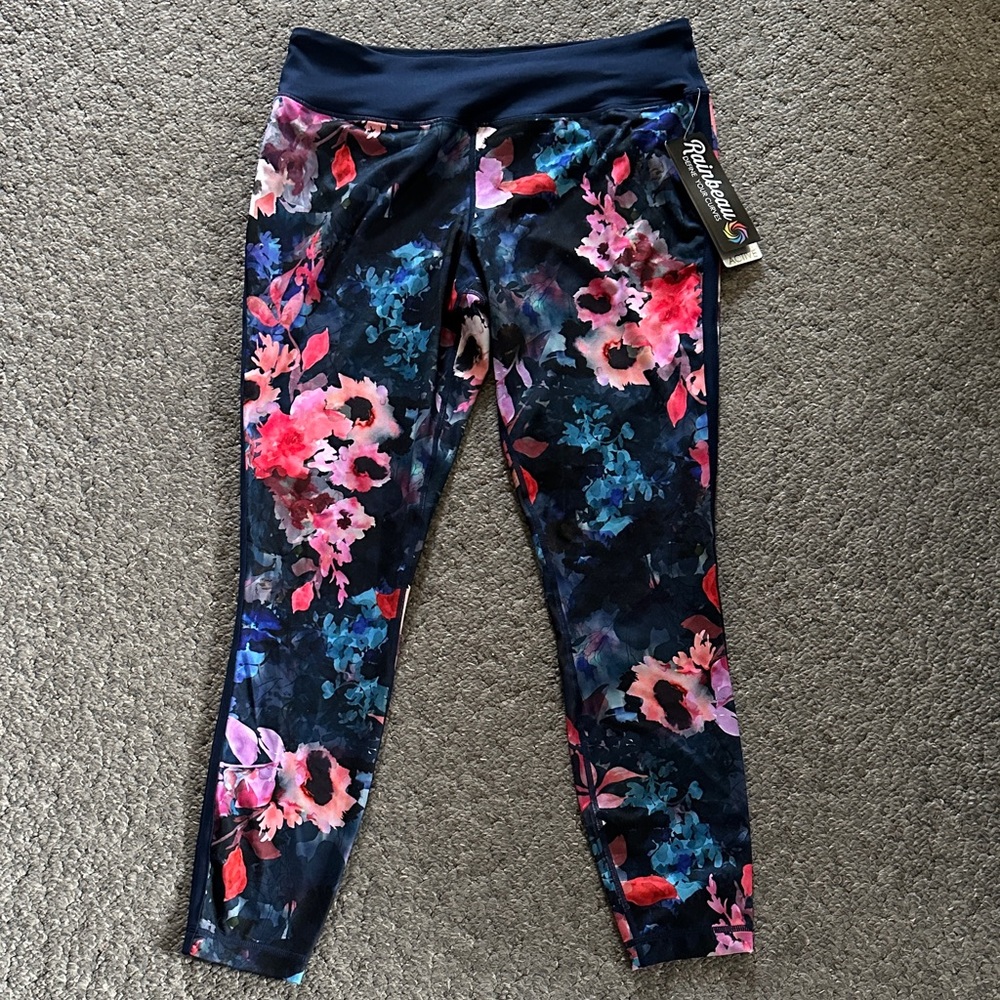 NWT Rainbeau Curves Bodywear Floral Leggings